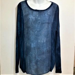 NWT Michael Stars Silk Long Sleeve Crew Neck Top